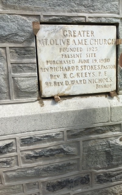 Restored masonry at Greater Mt. Olive A.M.E. Church in Philadelphia, Pennsylvania