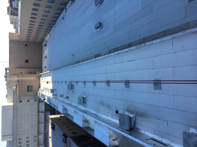 Completed roof replacement at the Robert C. Nix Federal Building in Philadelphia, Pennsylvania